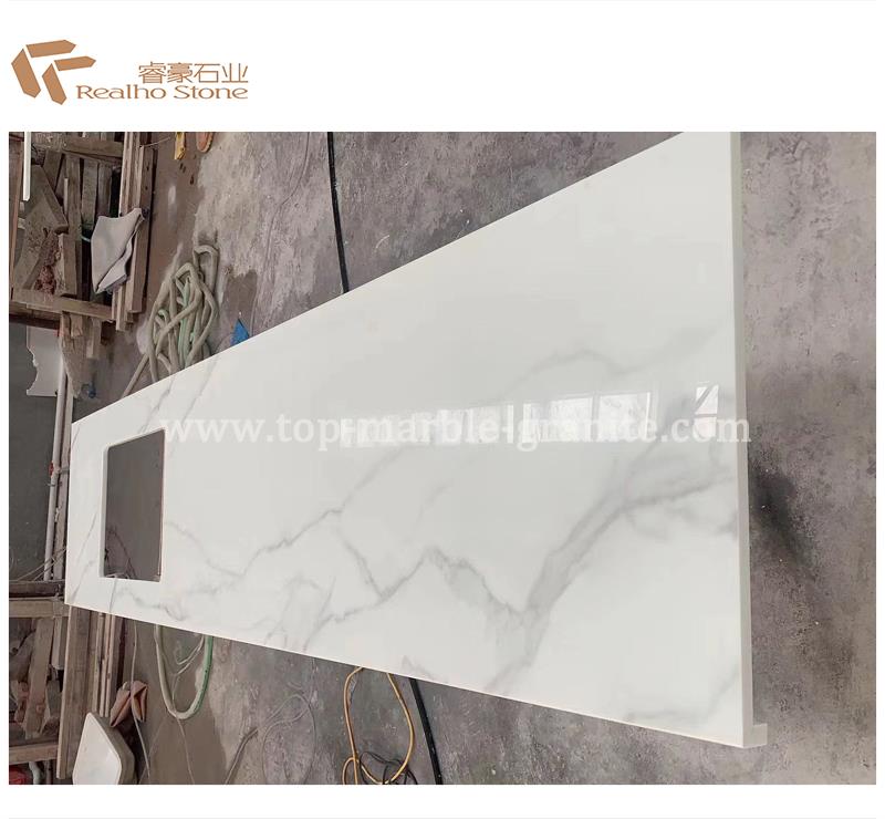 Calacatta white nano crystallized Marble Countertop Calacatta white nano crystallized Marble Countertop