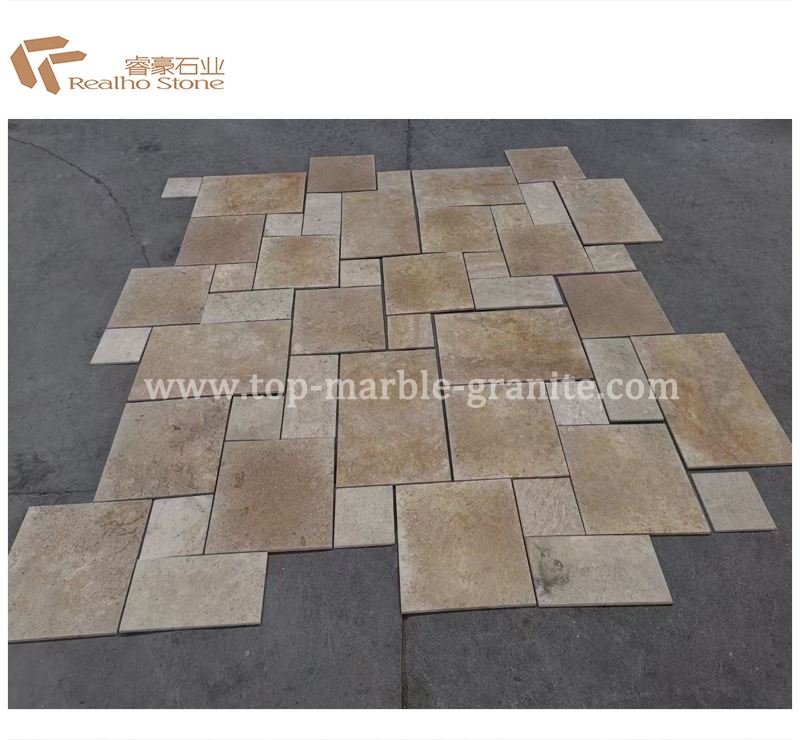 beige travertine with french pattern