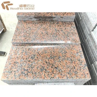 Maple Red Granite Flooring Tile Parede de parede de escadas