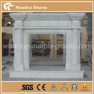 Chaminés de pedra cinzeladas personalizadas naturais de Volakas mármore natural decorativo