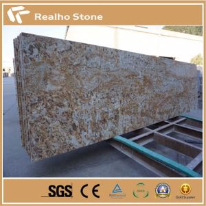 Lajes lustradas do granito do ouro de Giallo Oxford para a bancada da casa pré-fabricada