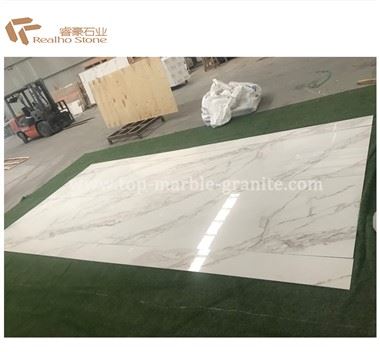 Calacatta White Sintered Stone For Wall Slabs
