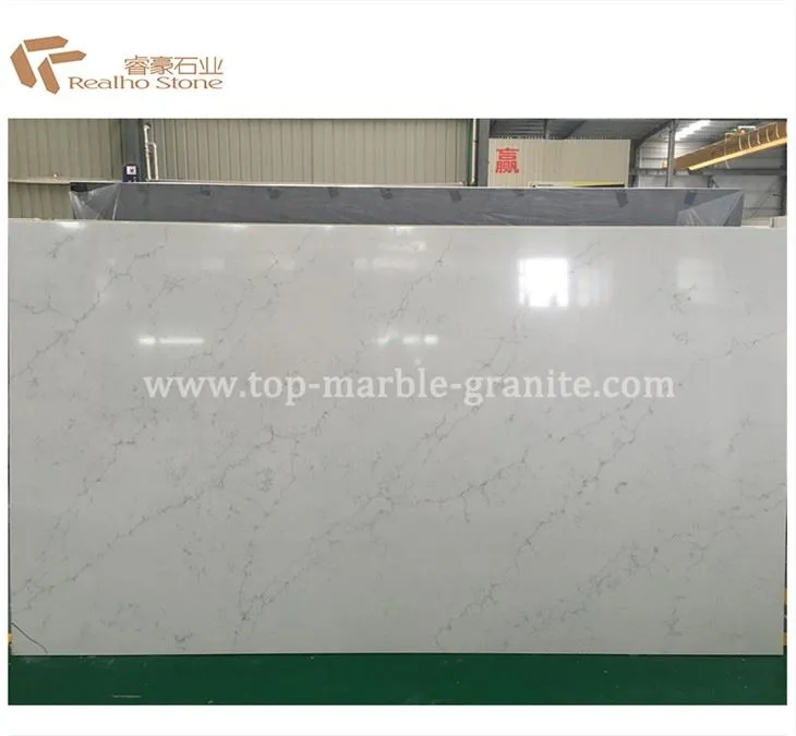 Quartzo de veias de mármore branco carrara