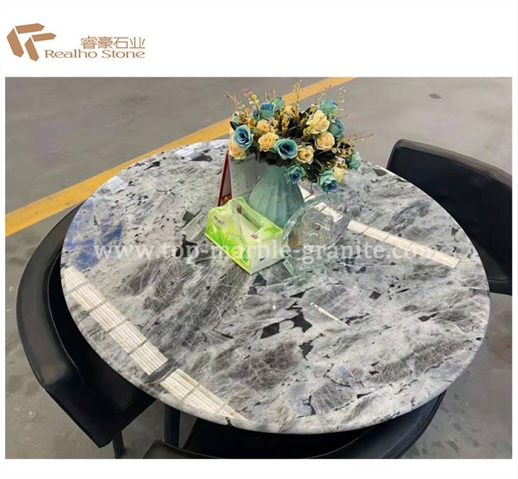 Lanber White Coffee Table Granito